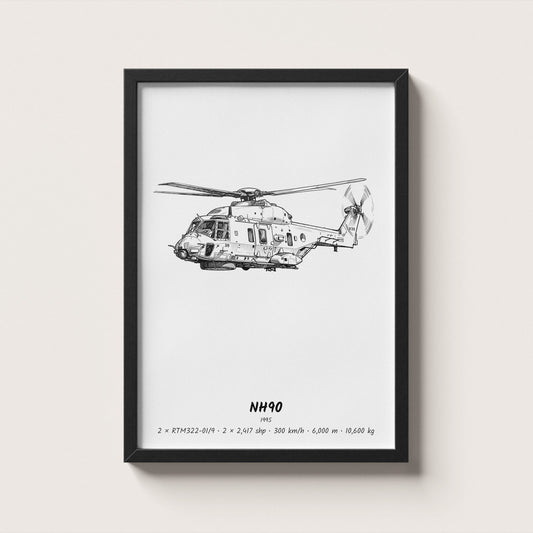 NHIndustries NH90 Helicopter Wall Art