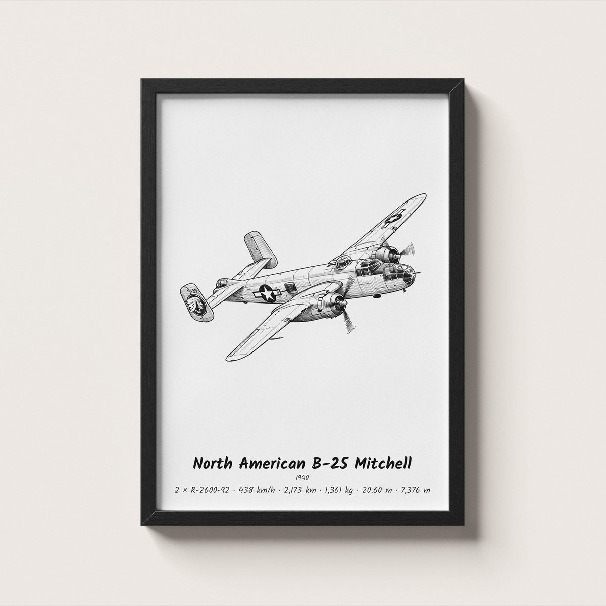 North American B-25 Mitchell Wall Art
