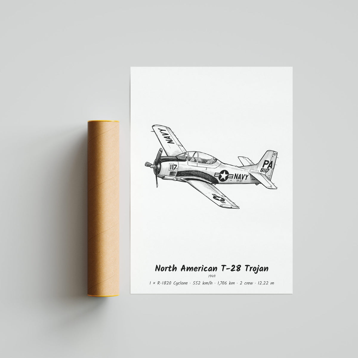 North American T-28 Trojan Poster Print