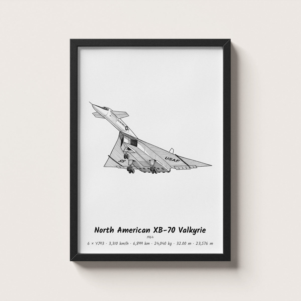 North American XB-70 Valkyrie Wall Art