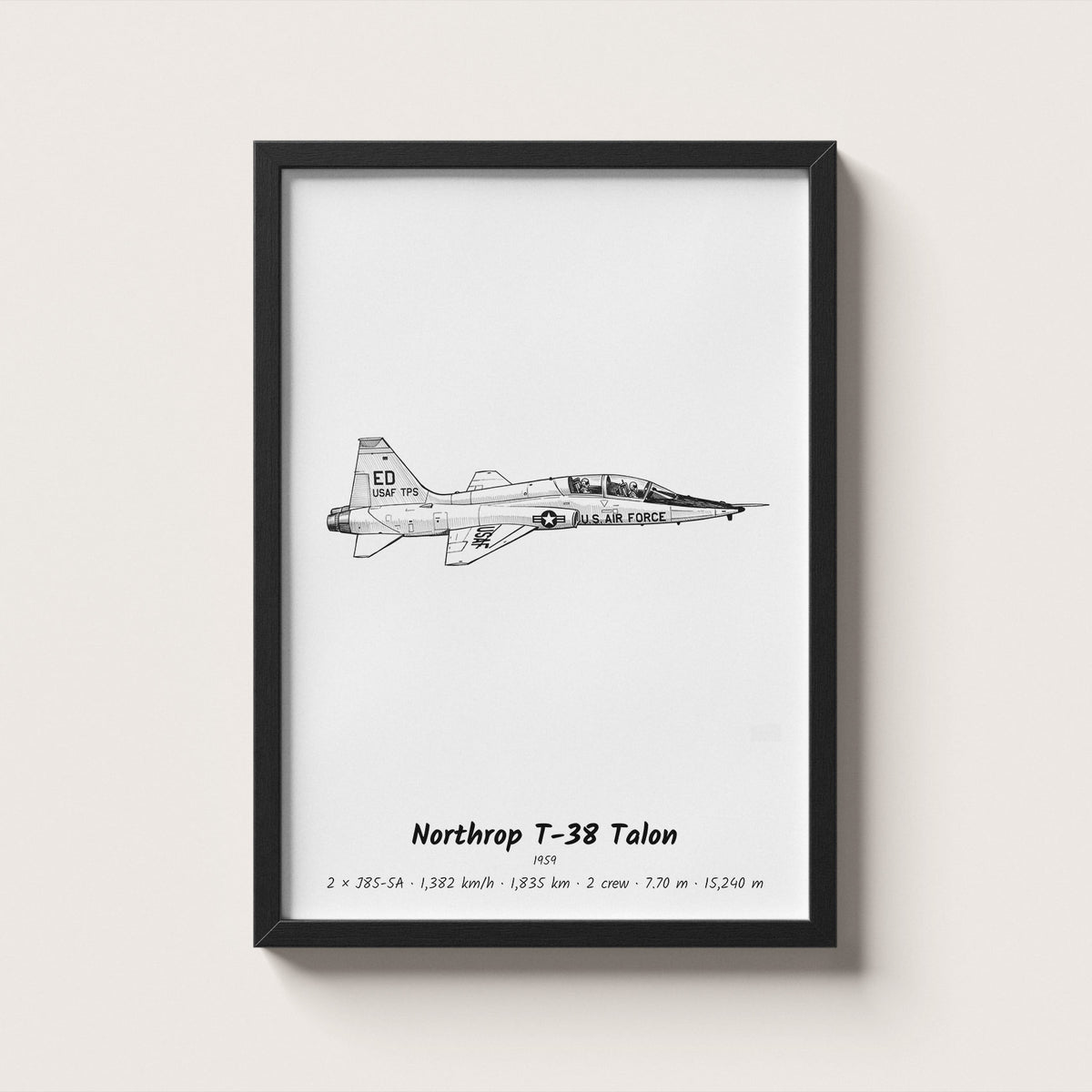 Northrop T-38 Talon Wall Art