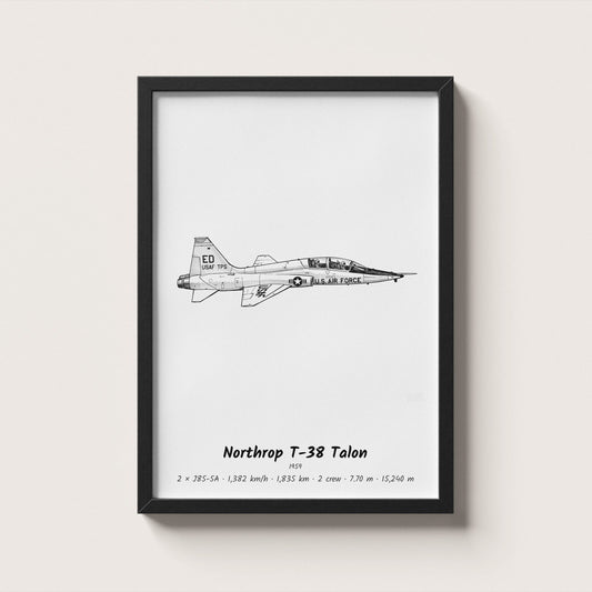 Northrop T-38 Talon Wall Art