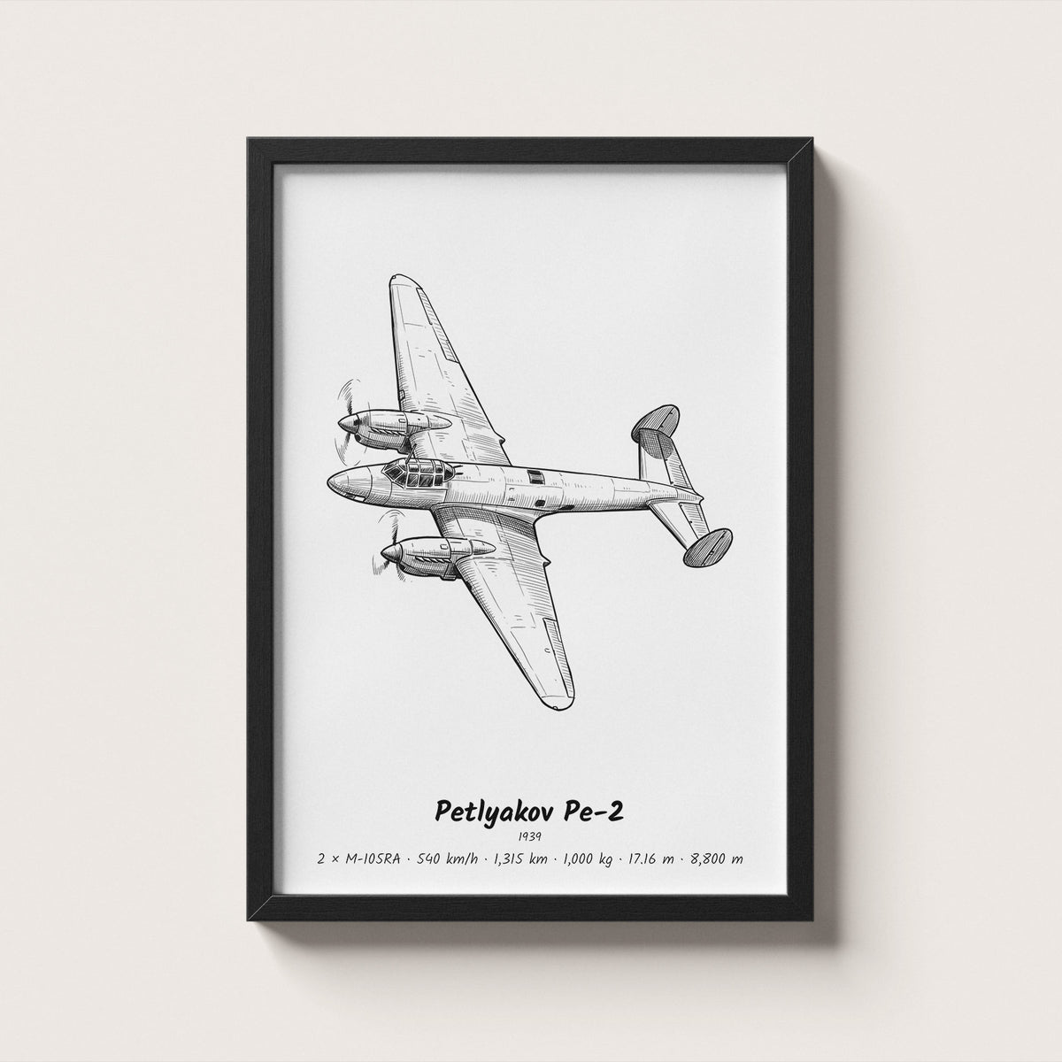 Petlyakov Pe-2 Wall Art