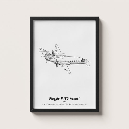 Piaggio P.180 Avanti Wall Art