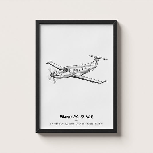 Pilatus PC-12 NGX Wall Art
