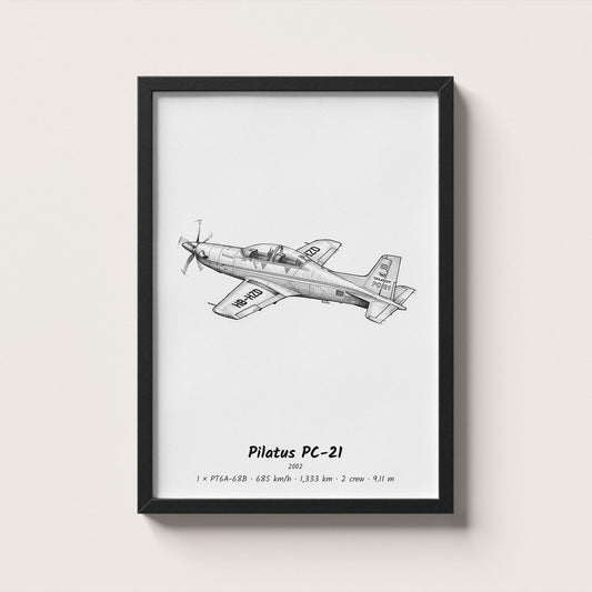 Pilatus PC-21 Wall Art