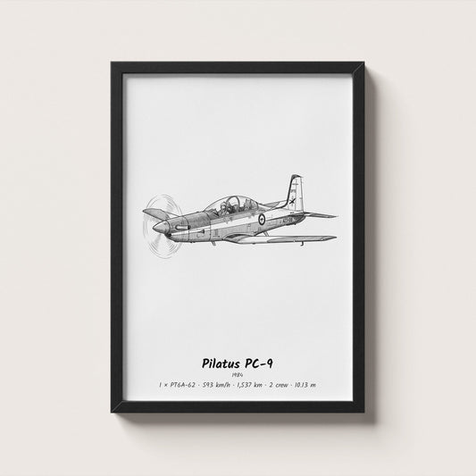 Pilatus PC-9 Wall Art