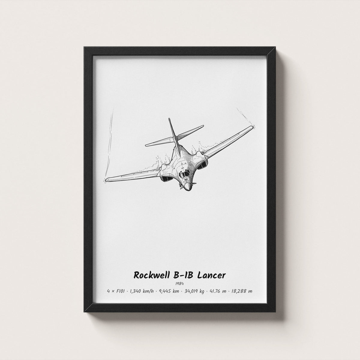 Rockwell B-1B Lancer Wall Art
