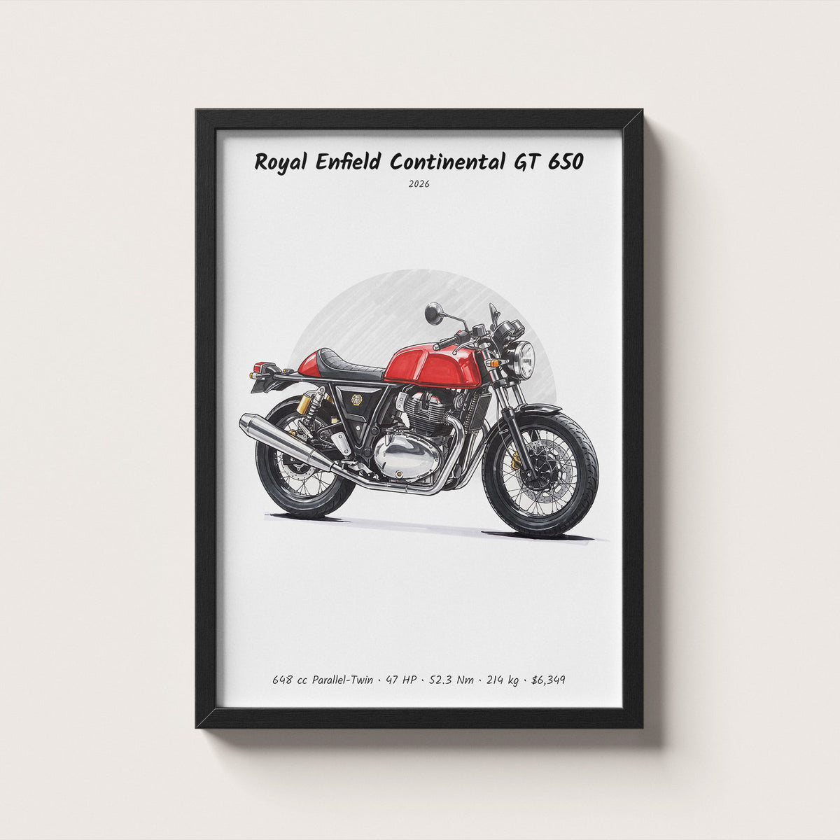Royal Enfield Continental GT 650 2026 Wall Art