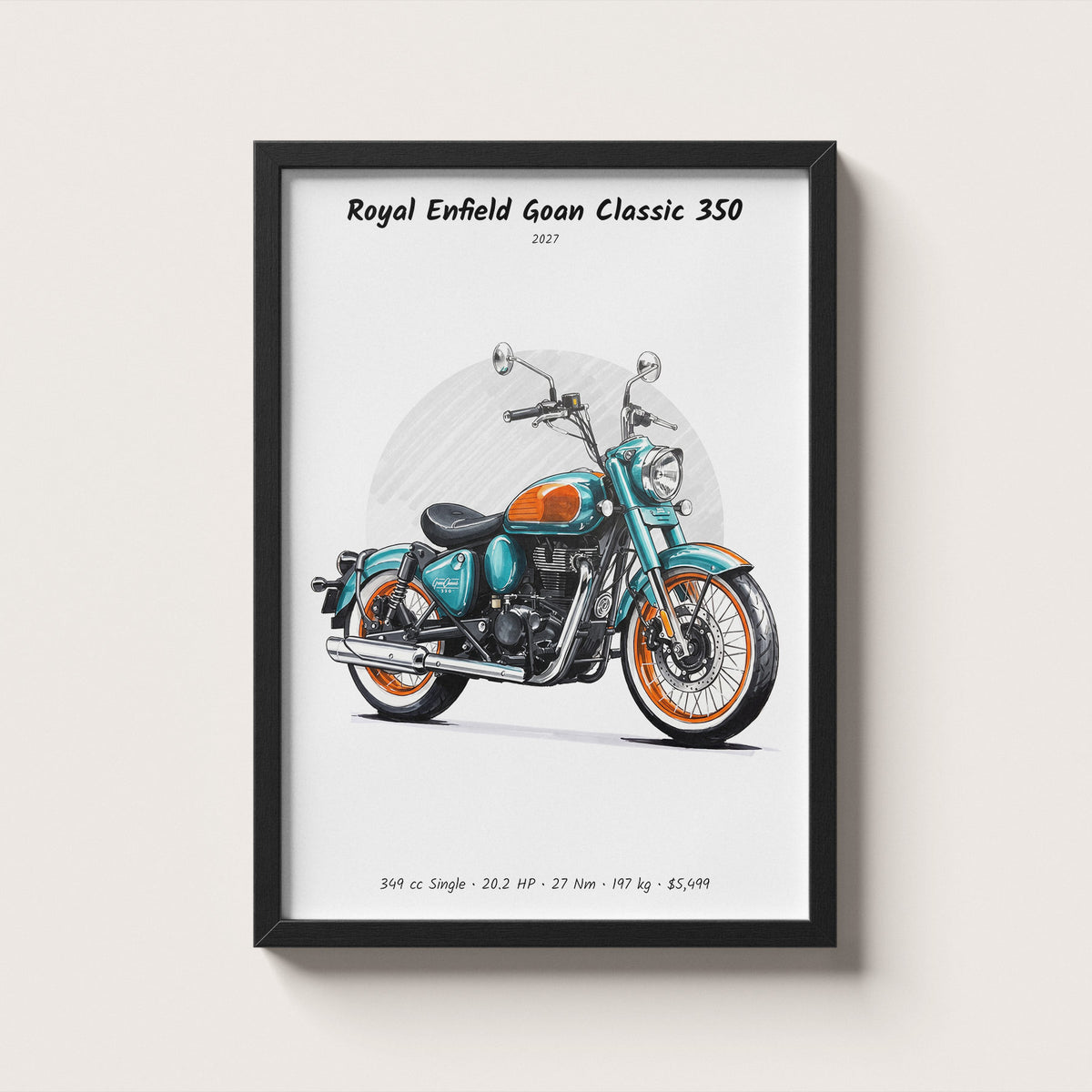 Royal Enfield Goan Classic 350 2027 Wall Art