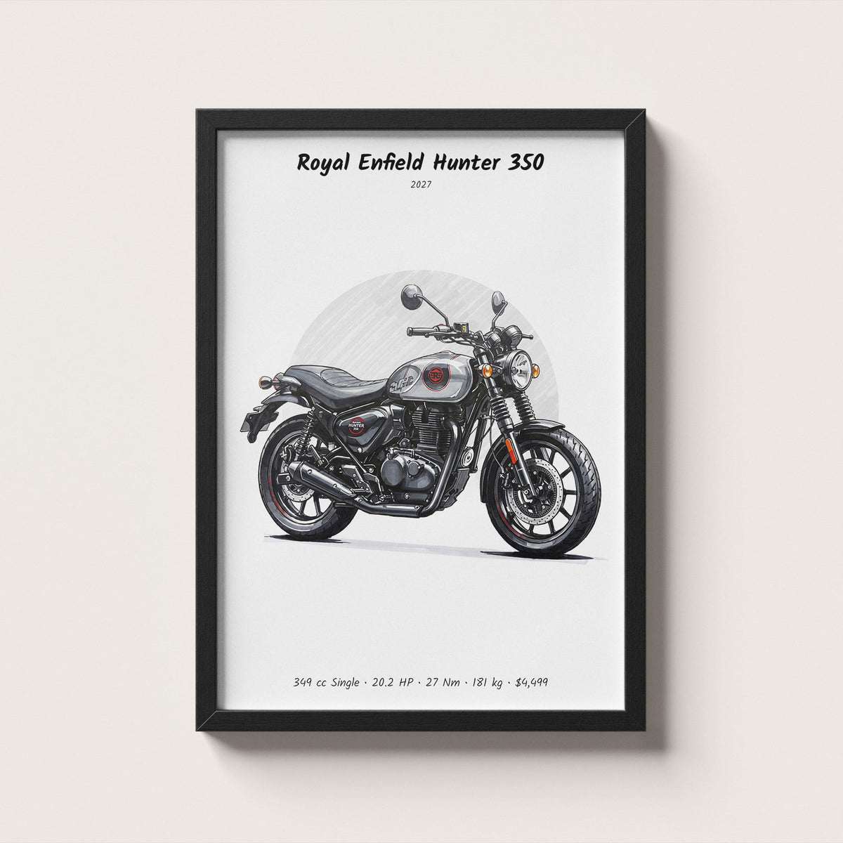 Royal Enfield Hunter 350 2027 Wall Art
