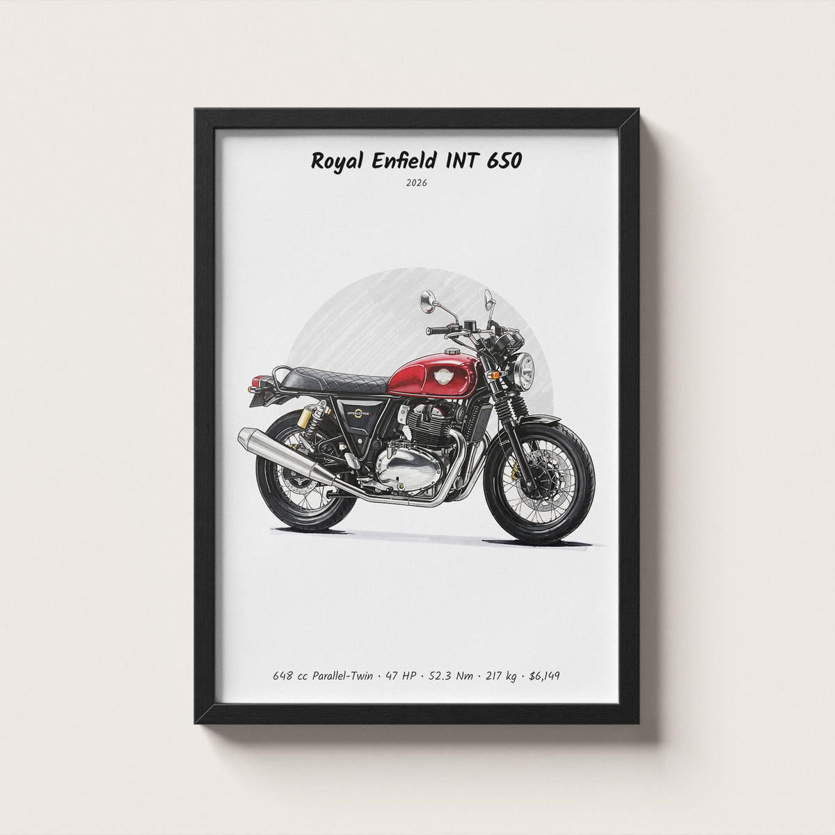 Royal Enfield INT 650 2026 Wall Art