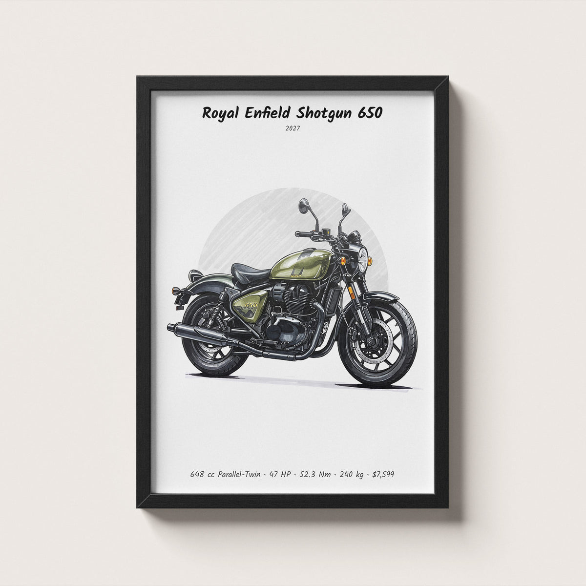 Royal Enfield Shotgun 650 2027 Wall Art