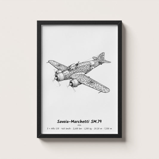 Savoia-Marchetti SM.79 Wall Art