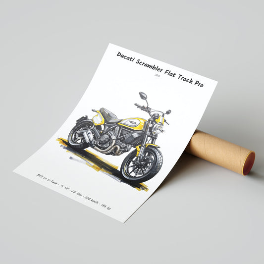 Ducati Scrambler Flat Track Pro Poster