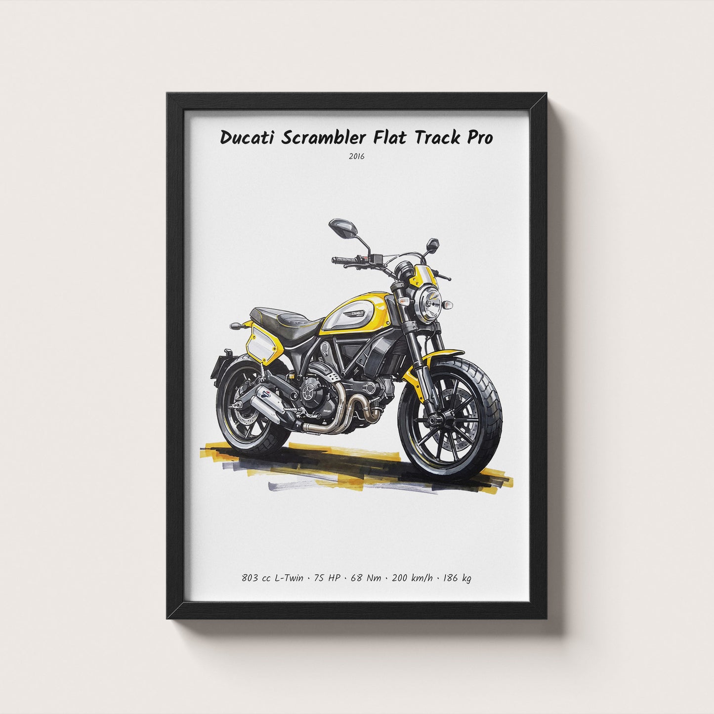 Ducati Scrambler Flat Track Pro Wall Art
