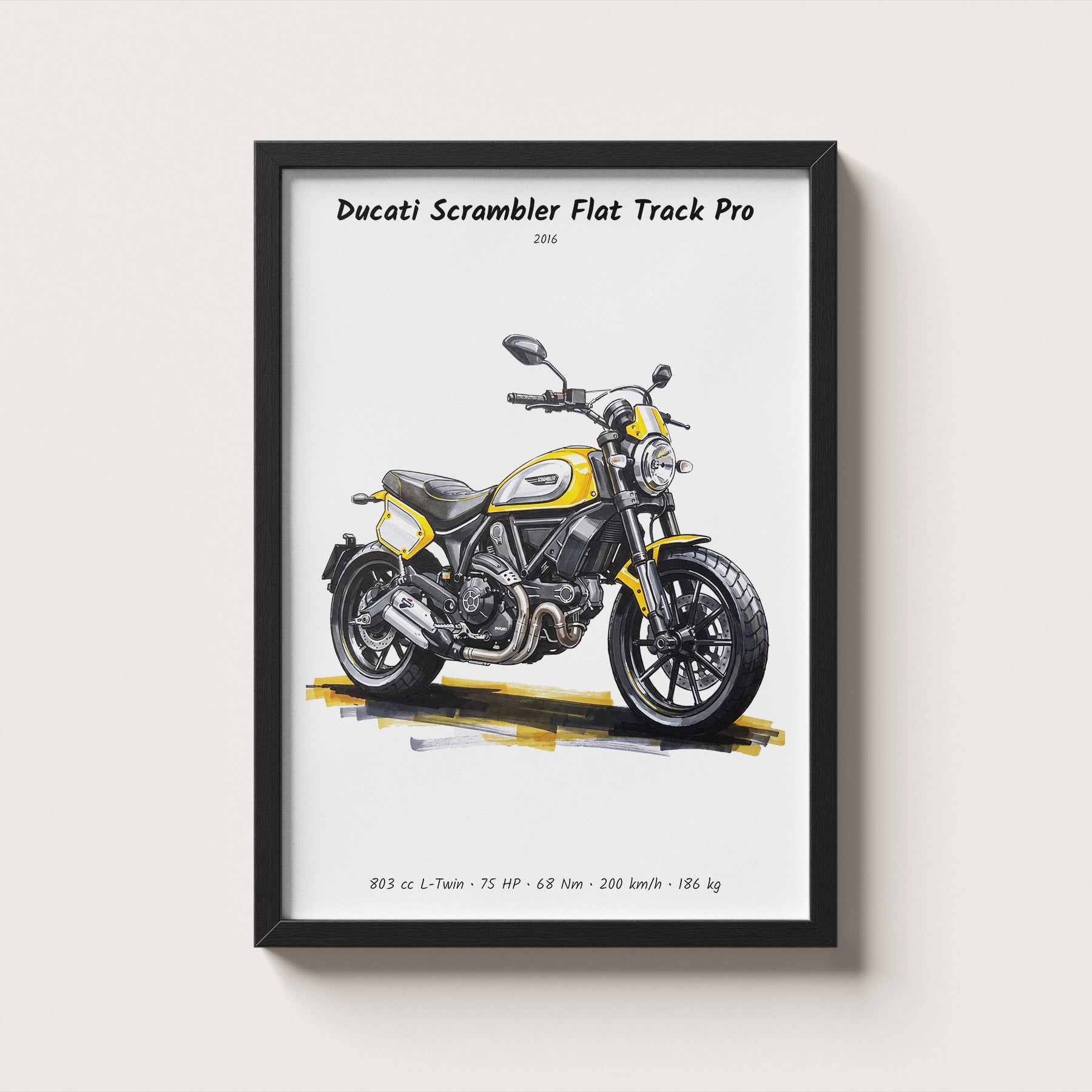 Ducati Scrambler Flat Track Pro Wall Art