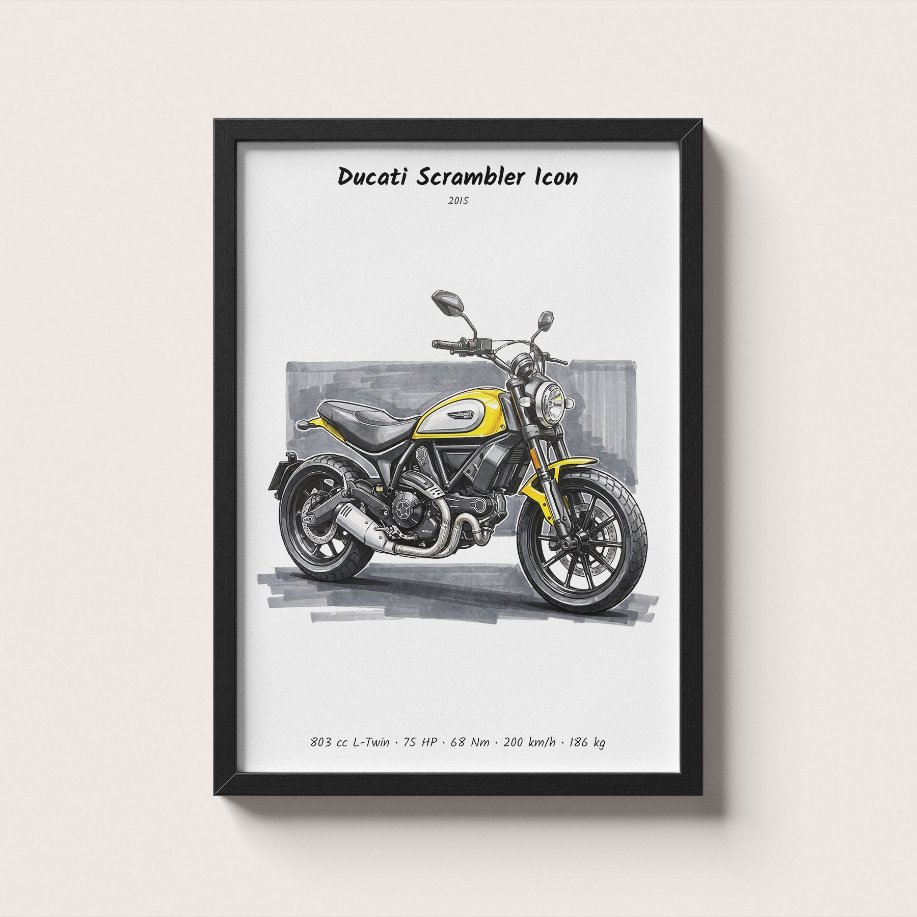 Ducati Scrambler Icon Motorcycle Art Print