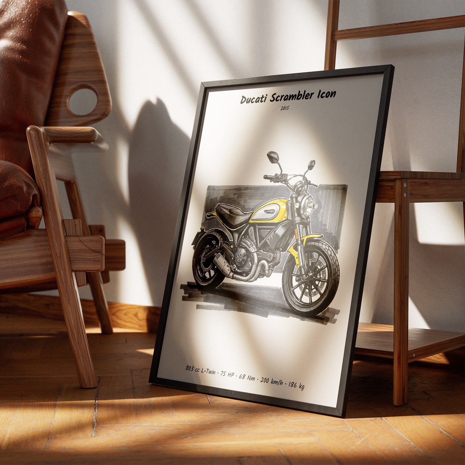Ducati Scrambler Icon Motorcycle Wall Art