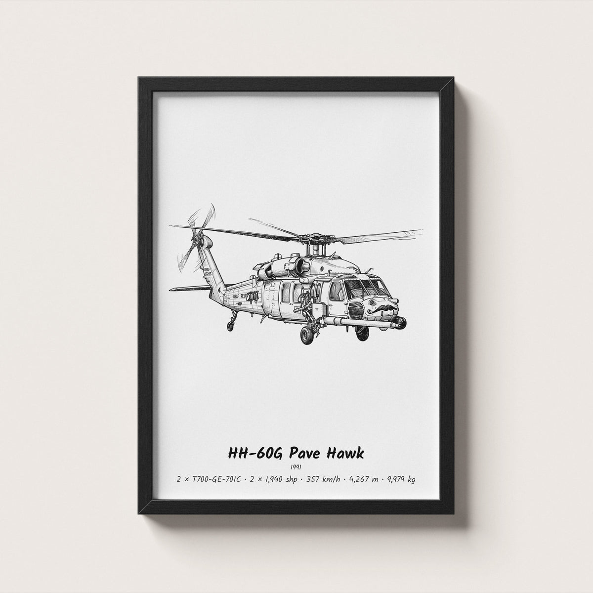 Sikorsky HH-60G Pave Hawk Helicopter Wall Art