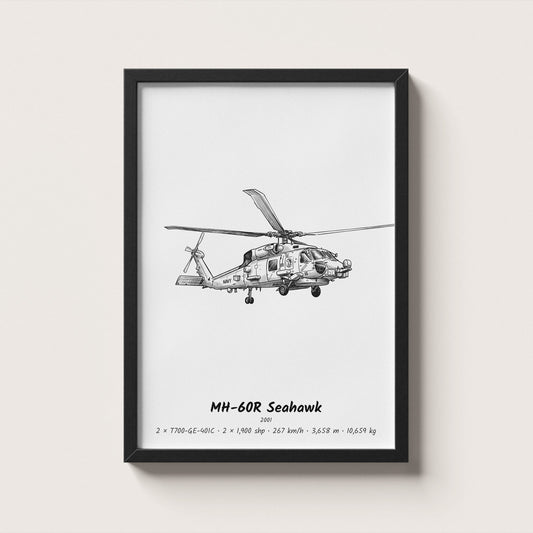 Sikorsky MH-60R Seahawk Helicopter Wall Art