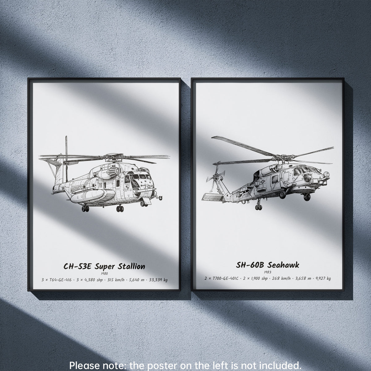Sikorsky SH-60B Seahawk Helicopter Wall Art