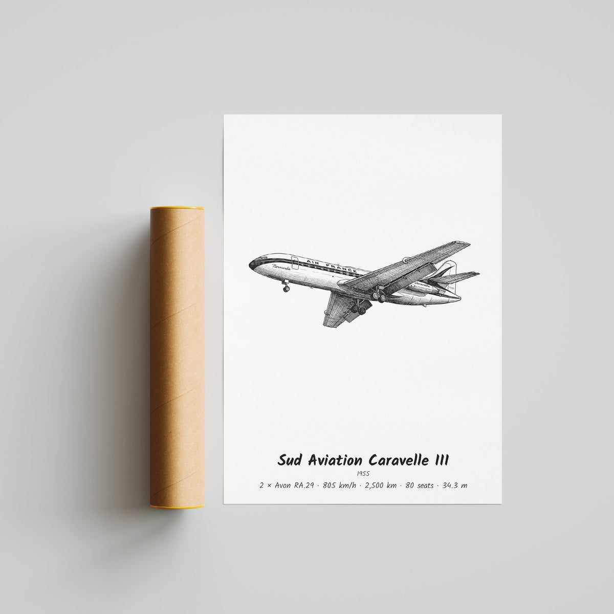 Sud Aviation Caravelle III Poster Print