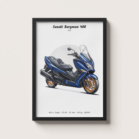 Suzuki Burgman 400 2026 Wall Art