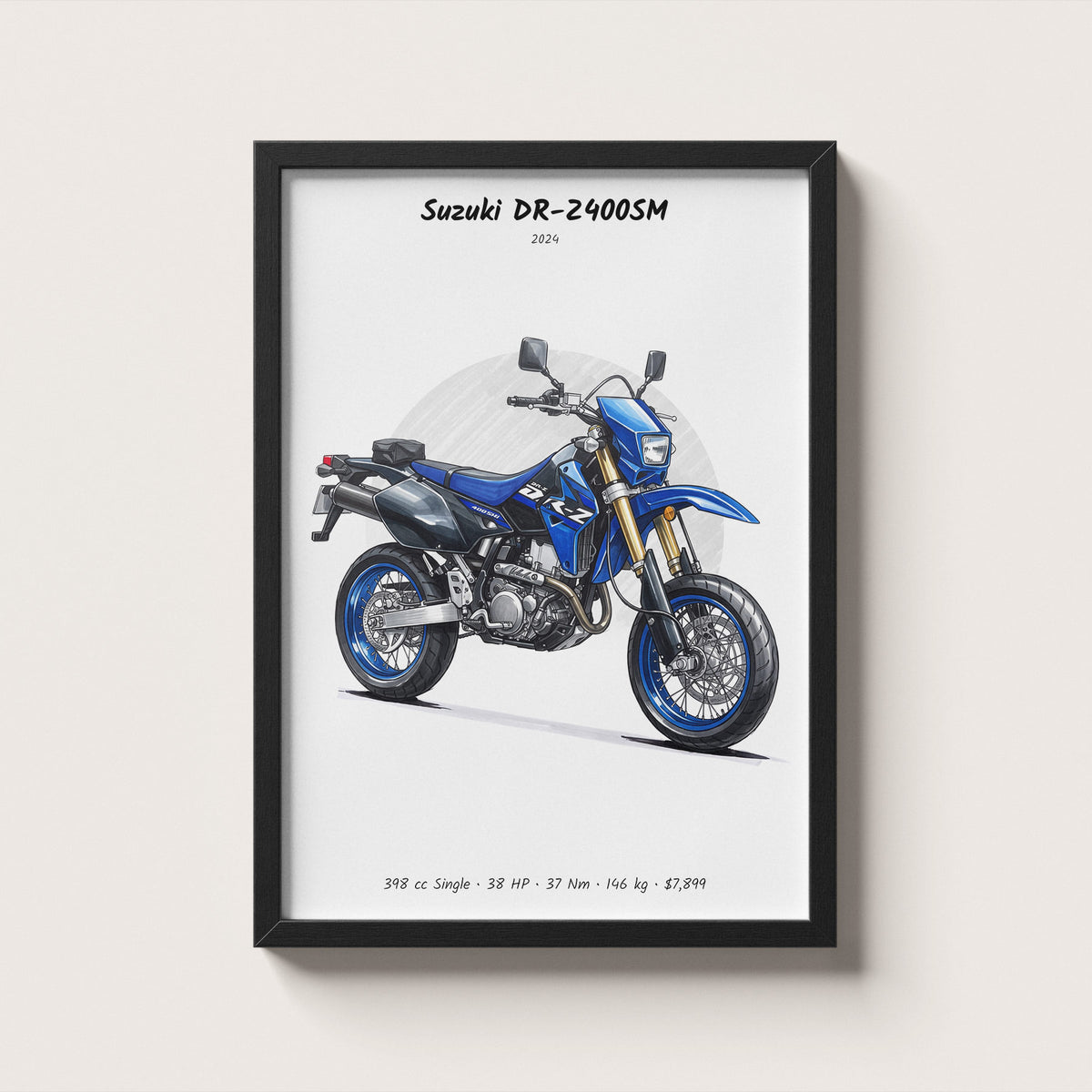 Suzuki DR-Z400SM 2024 Wall Art