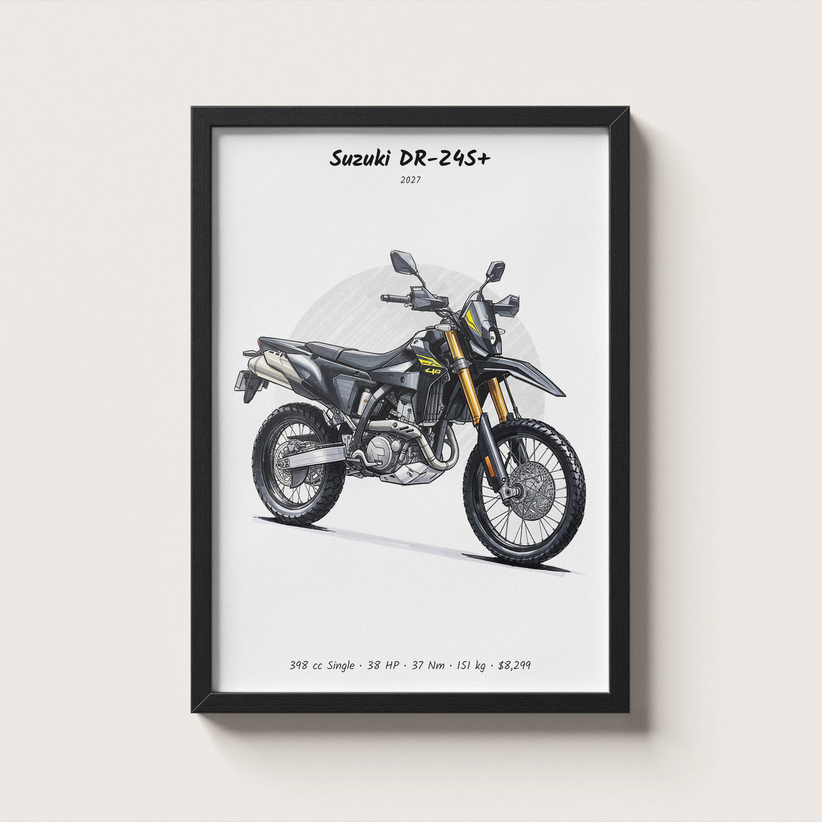 Suzuki DR-Z4S+ 2027 Wall Art