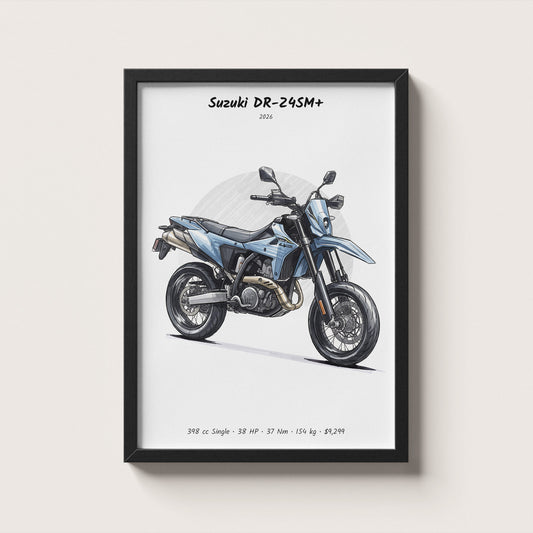 Suzuki DR-Z4SM+ 2026 Wall Art
