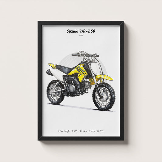 Suzuki DR-Z50 2026 Wall Art