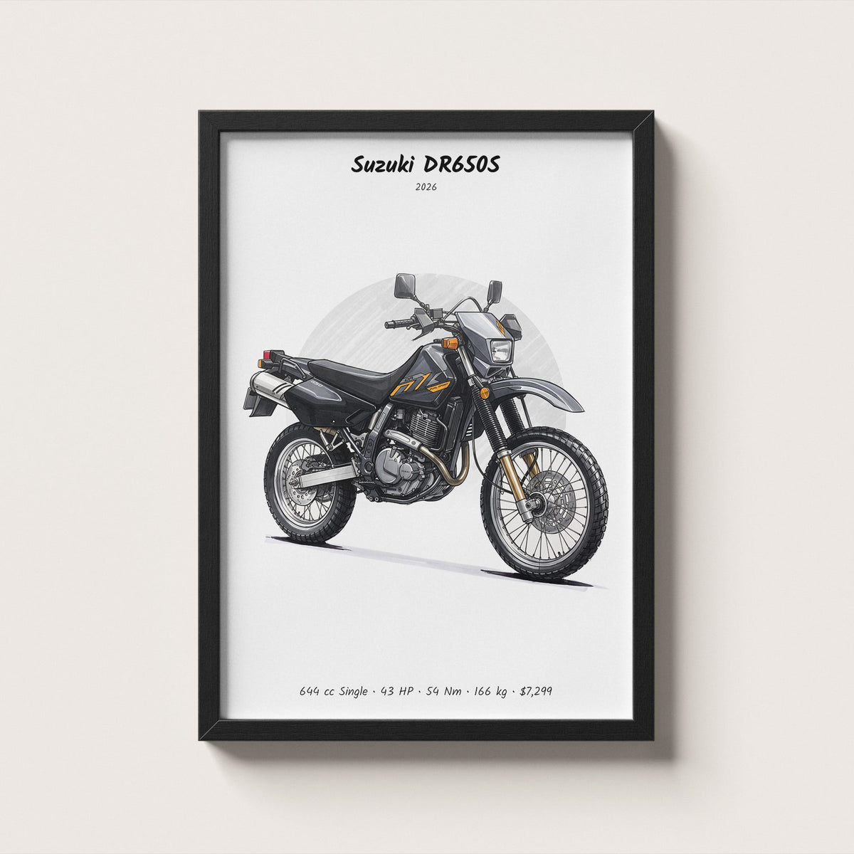 Suzuki DR650S 2026 Wall Art