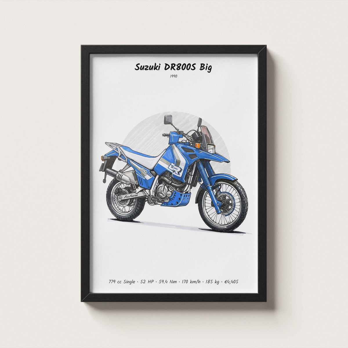 Suzuki DR800S Big 1990 Wall Art