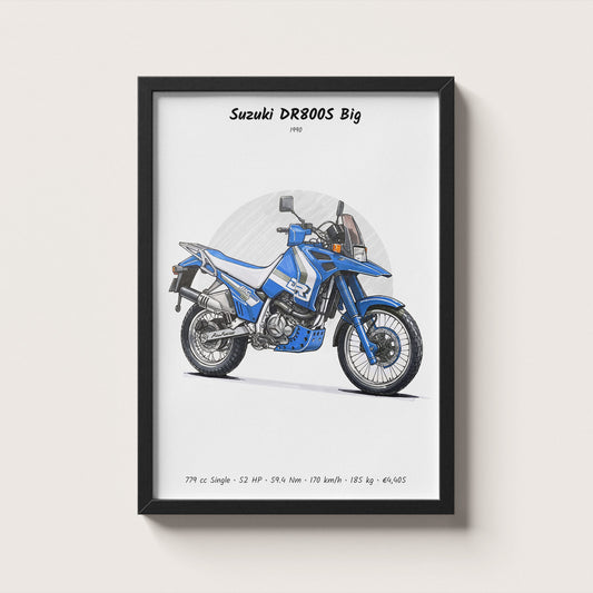 Suzuki DR800S Big 1990 Wall Art