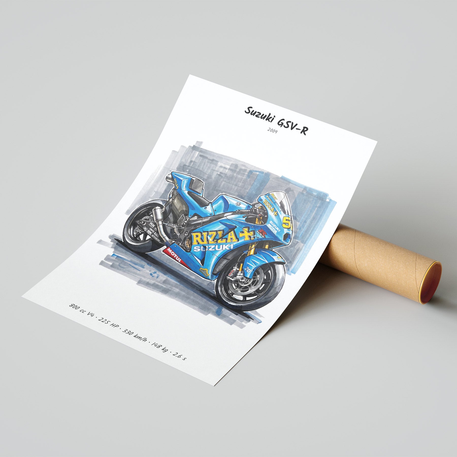 Suzuki GSV-R 2009 MotoGP Poster