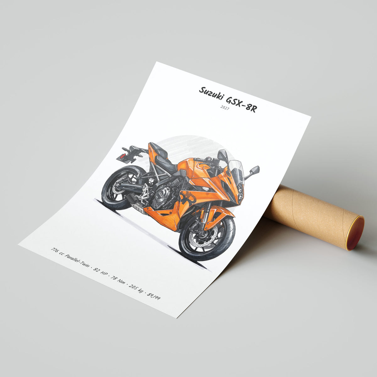 Suzuki GSX-8R 2027 Poster