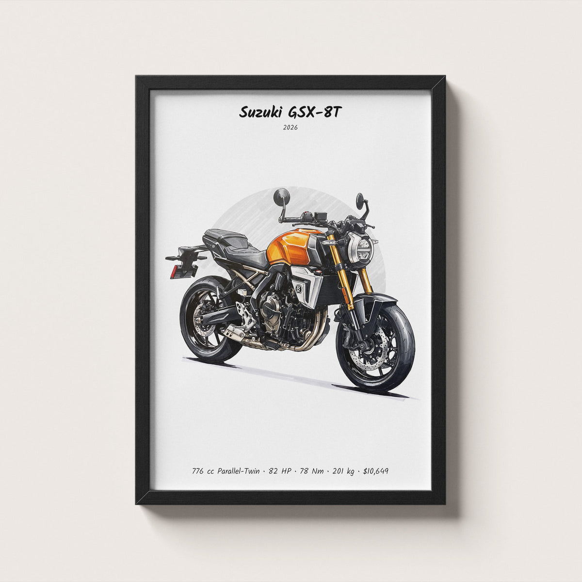 Suzuki GSX-8T 2026 Wall Art
