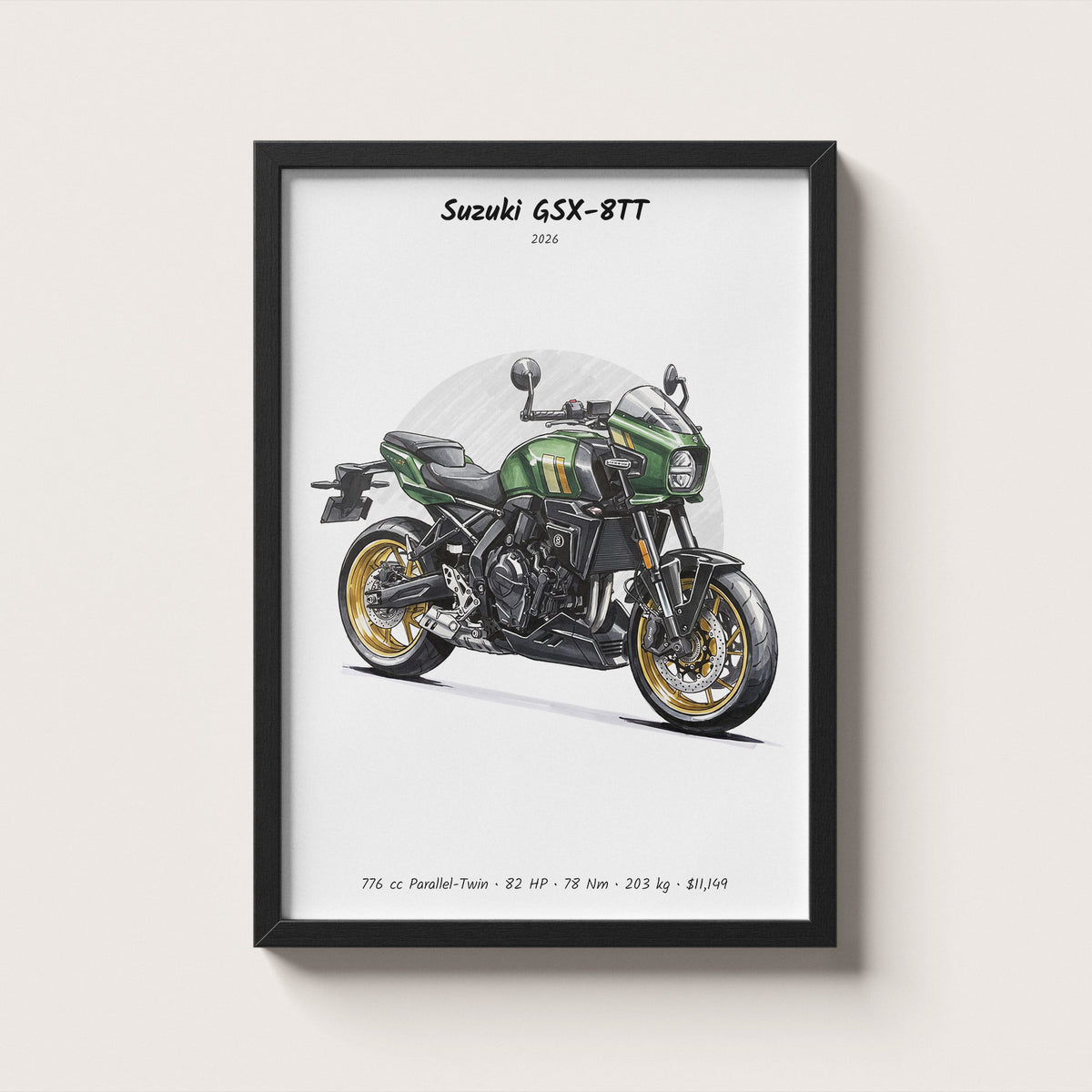 Suzuki GSX-8TT 2026 Wall Art