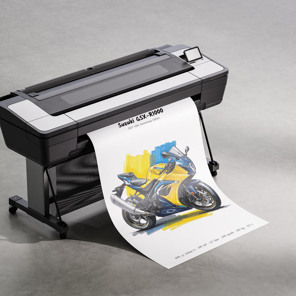 Suzuki GSX-R1000 40th Anniversary Poster