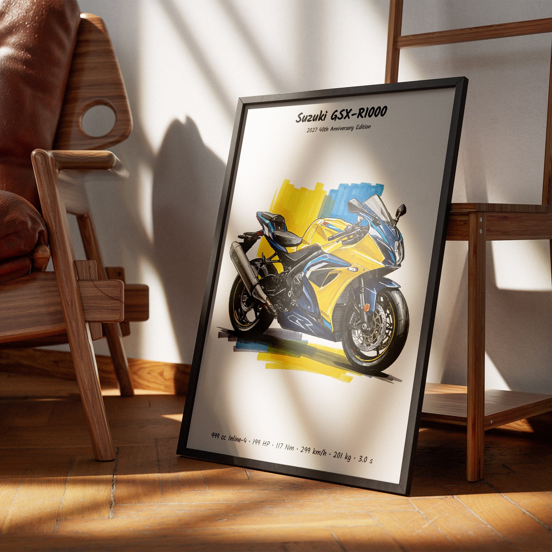 Suzuki GSX-R1000 40th Anniversary Art Print