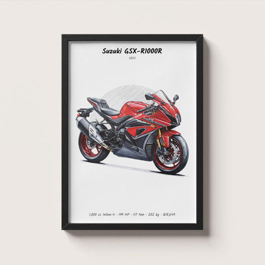 Suzuki GSX-R1000R 2025 Wall Art