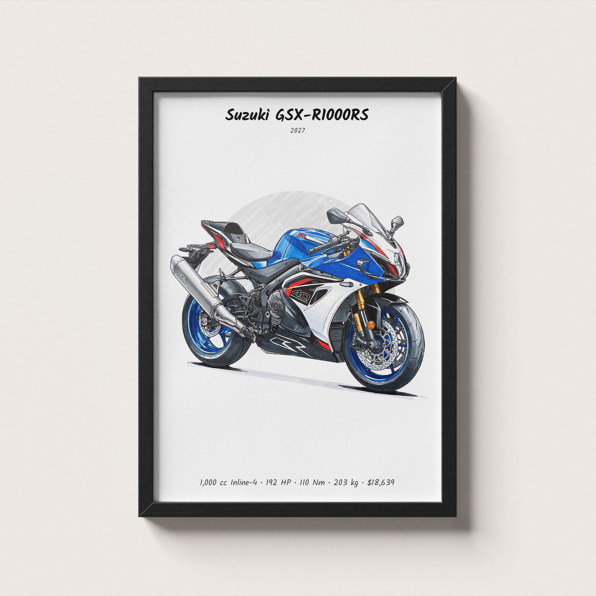 Suzuki GSX-R1000RS 2027 Wall Art