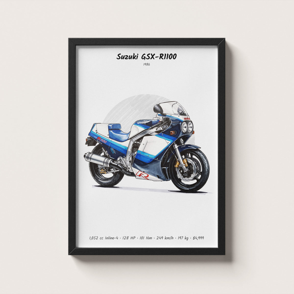 Suzuki GSX-R1100 1986 Wall Art