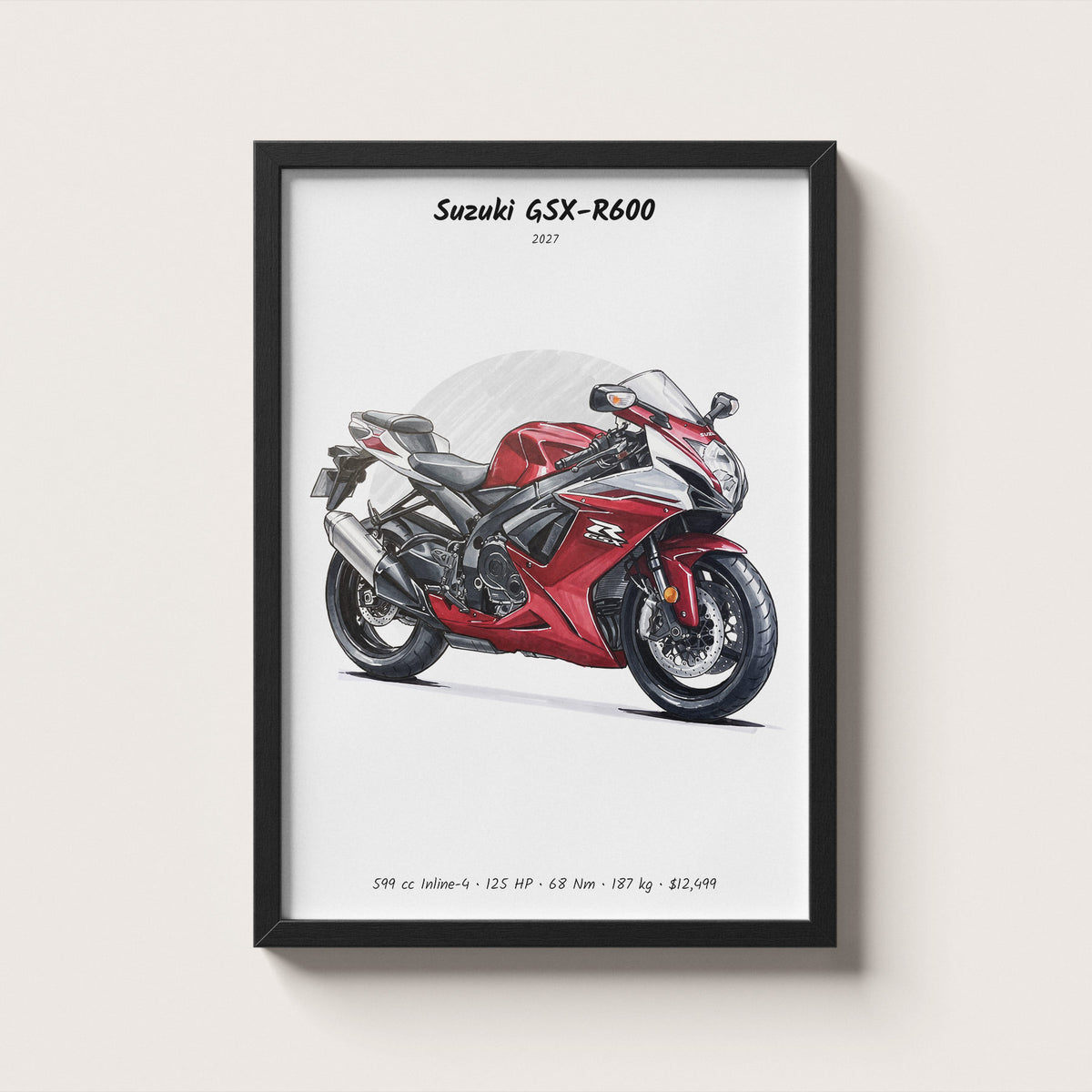 Suzuki GSX-R600 2027 Wall Art