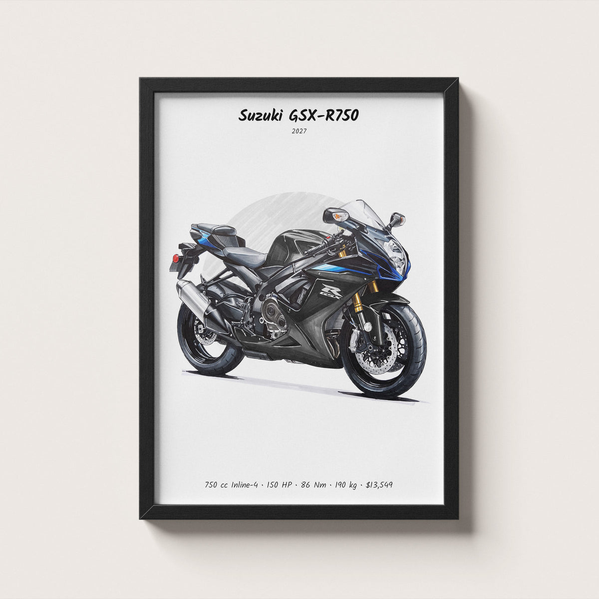 Suzuki GSX-R750 2027 Wall Art