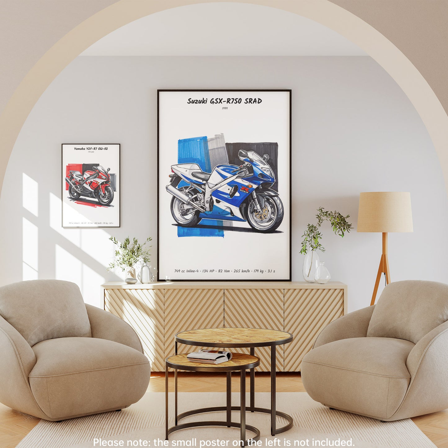 Suzuki GSX-R750 SRAD Motorcycle Art Print