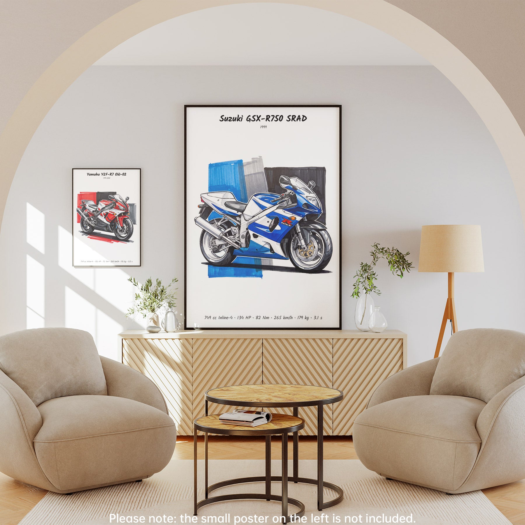 Suzuki GSX-R750 SRAD Motorcycle Art Print