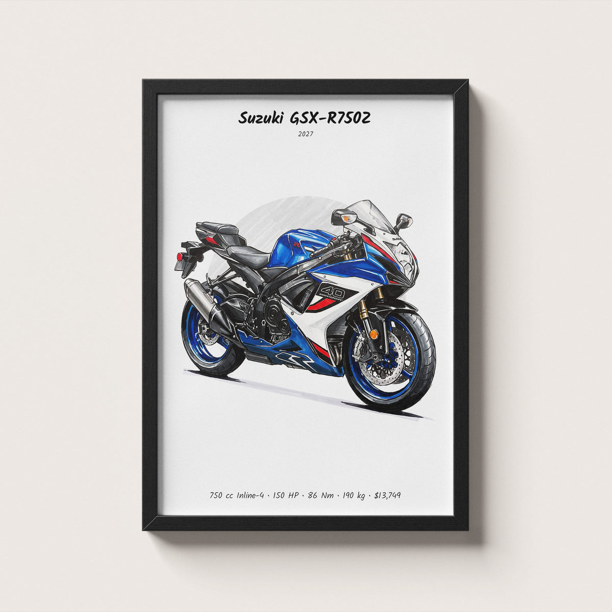 Suzuki GSX-R750Z 2027 Wall Art