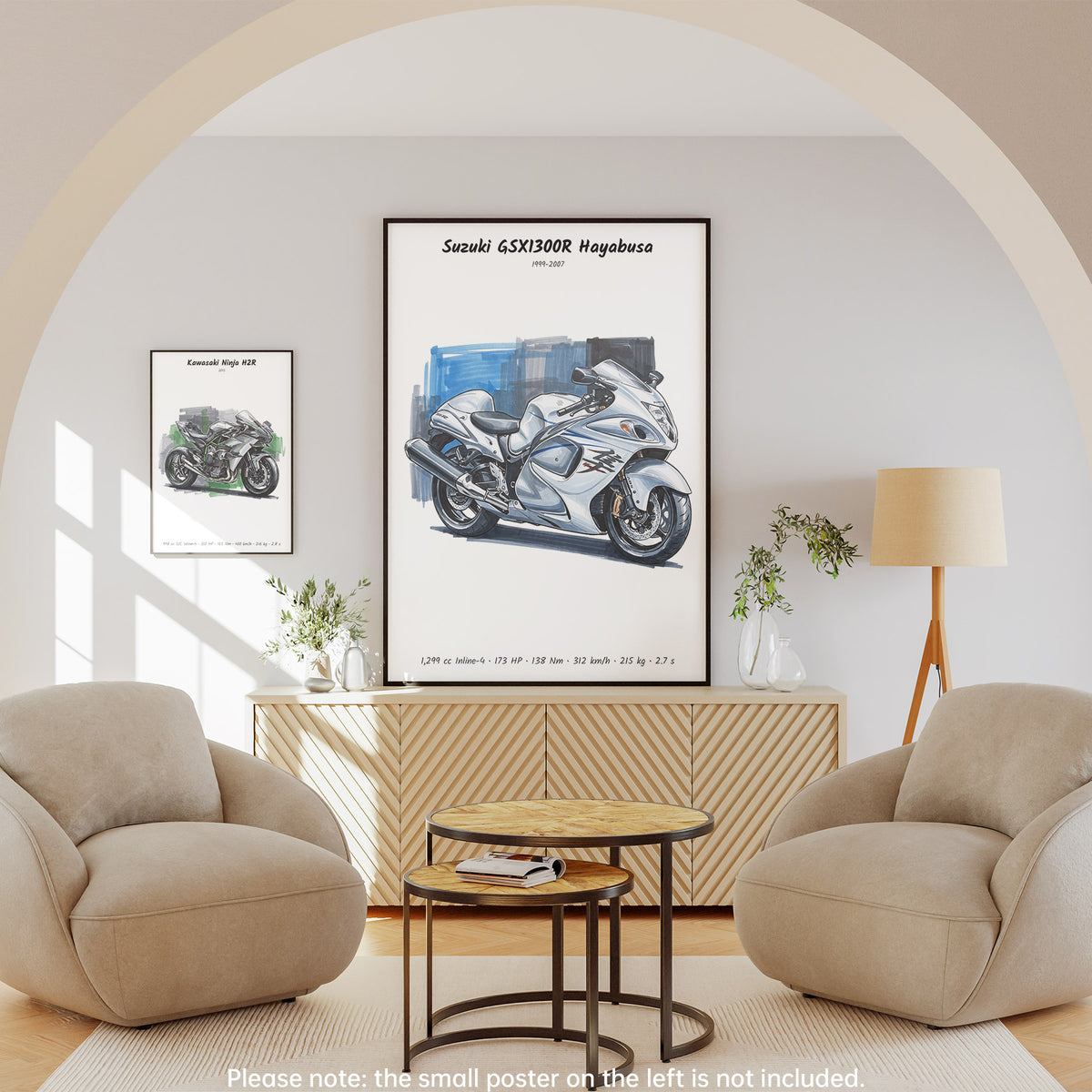 Suzuki GSX1300R Hayabusa Gen 1 Minimalist Wall Art